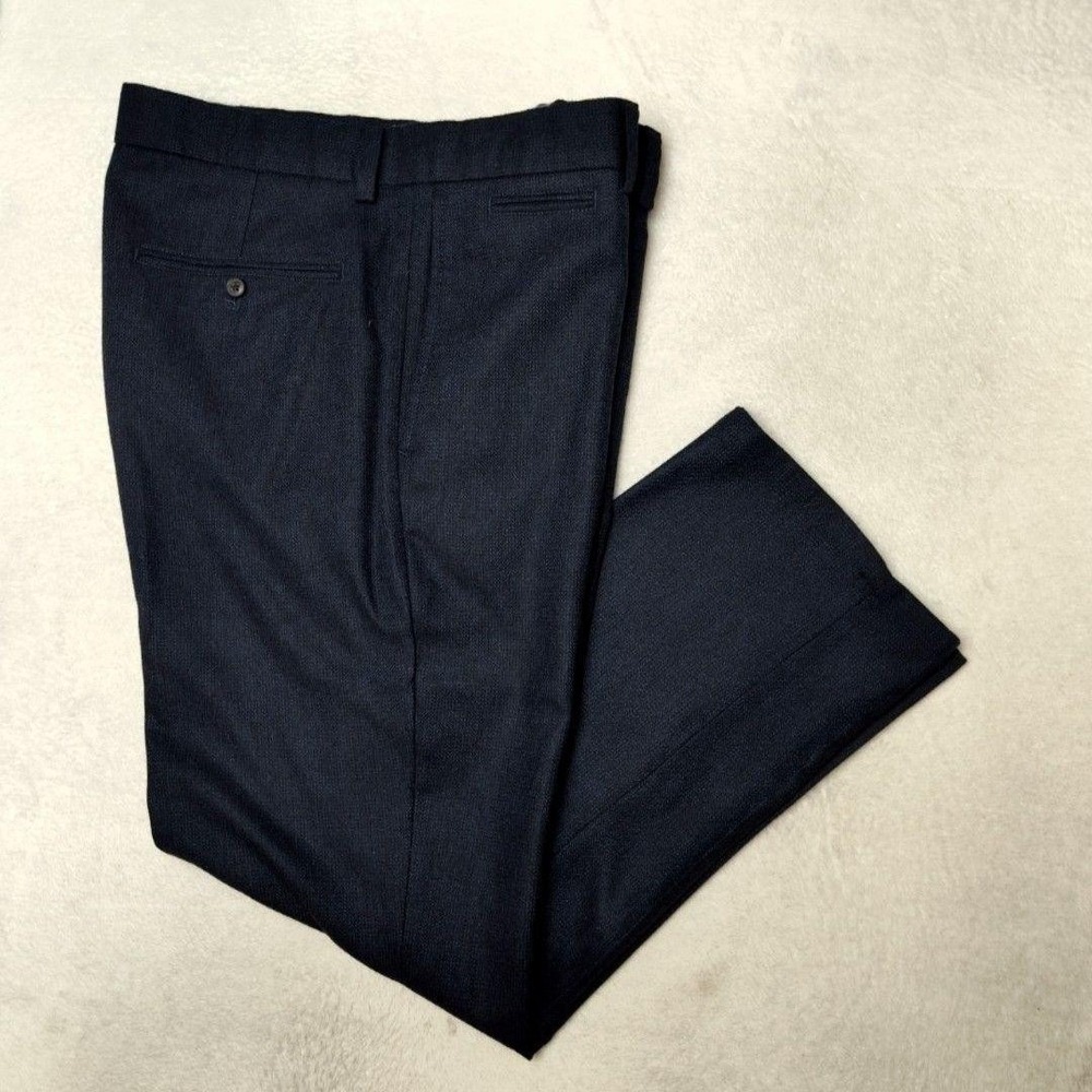 Banana‎ Republic Pants Mens 36x30 Blue Aiden Nova Fides Tweed Slim Dress Slacks